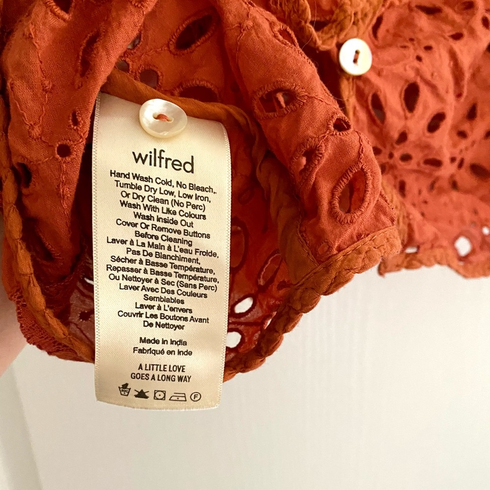 Aritzia Wilfred Eyelet Tank Top Blouse (Originally $98) - Picture 9 of 9